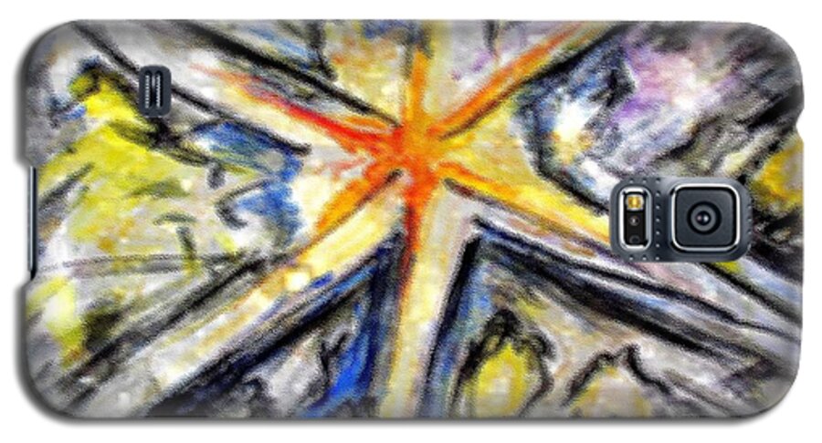 Big Bang Galaxy S5 Case featuring the painting Big Bang Impression by Stanley Morganstein