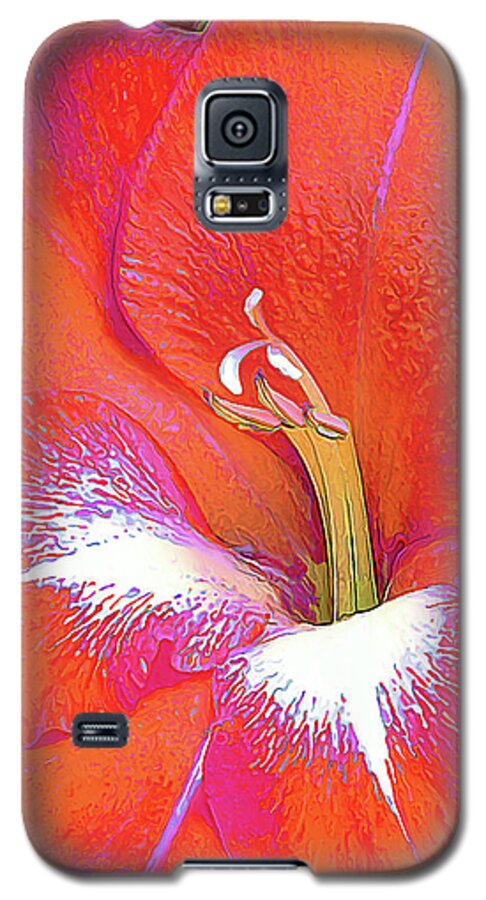 Nature Galaxy S5 Case featuring the photograph Big Glad in Orange and Fuchsia by ABeautifulSky Photography by Bill Caldwell