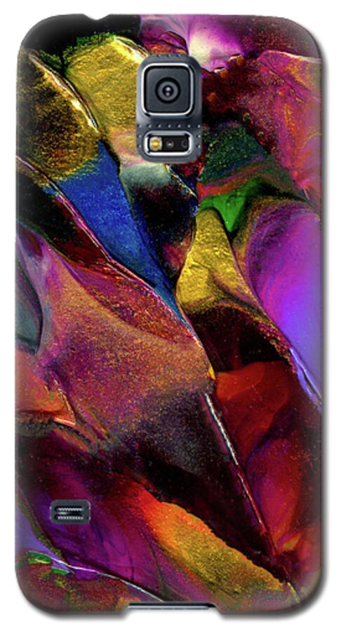 Abstract Galaxy S5 Case featuring the painting Binary Star System by Nan Bilden