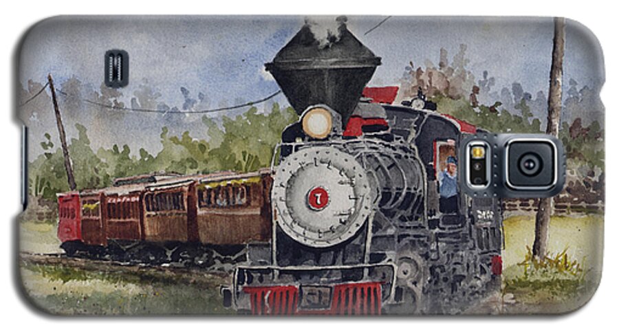 Train Galaxy S5 Case featuring the painting Black Hills Central Number 7 by Sam Sidders
