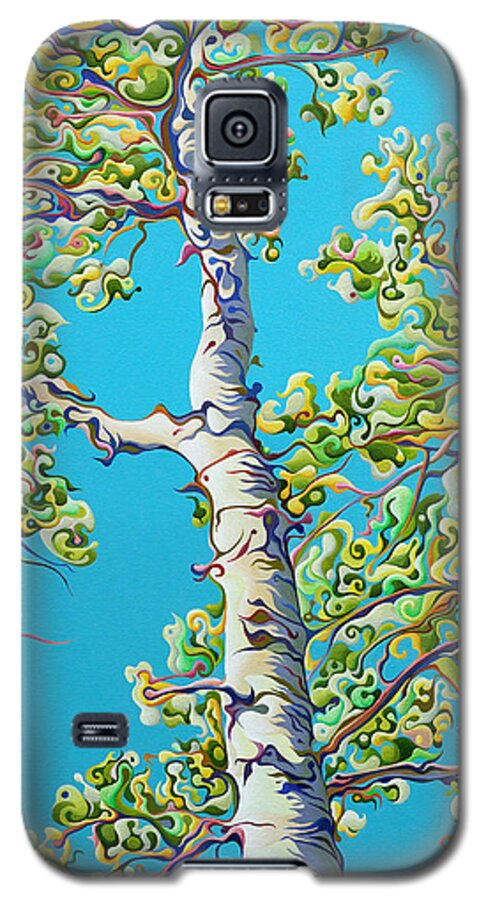 Birch Galaxy S5 Case featuring the painting Blossoming CreativiTree by Amy Ferrari