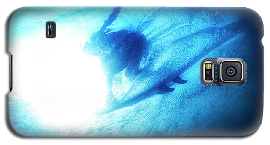 Surfing Galaxy S5 Case featuring the photograph Blue Barrel by Nik West