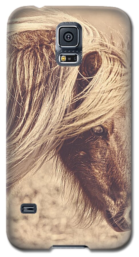 Pony Galaxy S5 Case featuring the photograph Blue Eyes Vintage by Amanda Smith