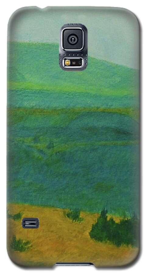 North Dakota Galaxy S5 Case featuring the painting Blue-Green Dakota Dream, 2 by Cris Fulton