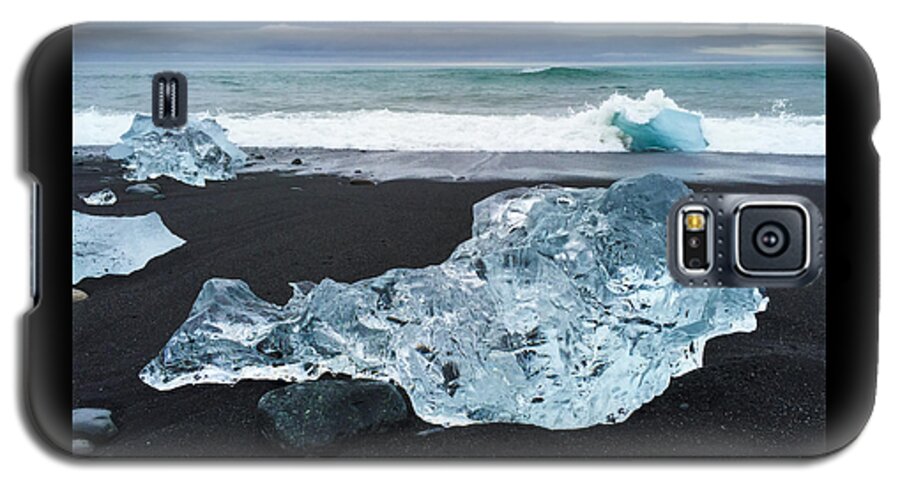 Iceland Galaxy S5 Case featuring the photograph Blue Ice in Iceland Jokulsarlon by Matthias Hauser