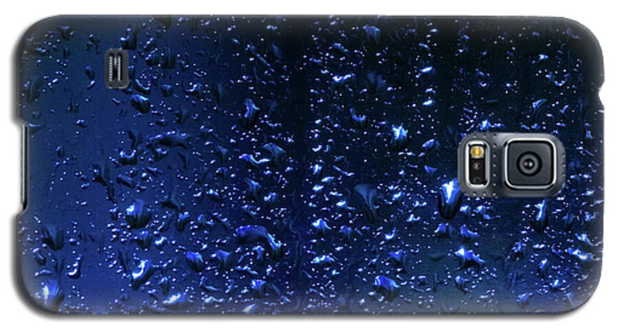 Blue Night Rain Galaxy S5 Case featuring the photograph Blue Night Rain by Bonnie Follett