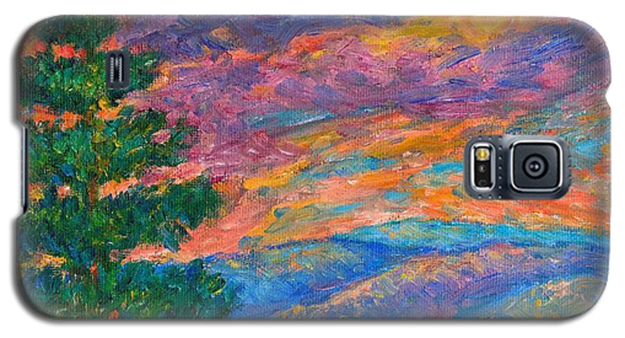 Mountains Galaxy S5 Case featuring the painting Blue Ridge Jewels by Kendall Kessler