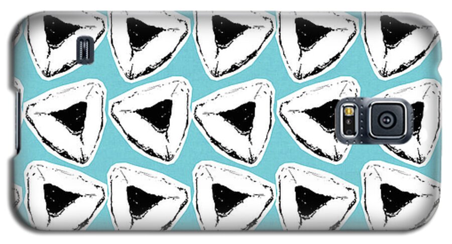 Hamentashen Galaxy S5 Case featuring the mixed media Blueberry Hamentashen- Art by Linda Woods by Linda Woods