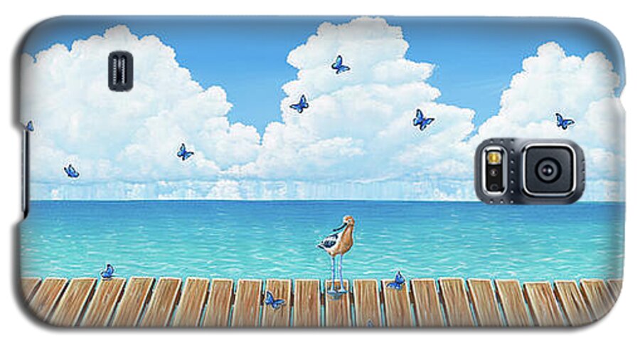 American Avocet Galaxy S5 Case featuring the painting Board Meeting by Elisabeth Sullivan