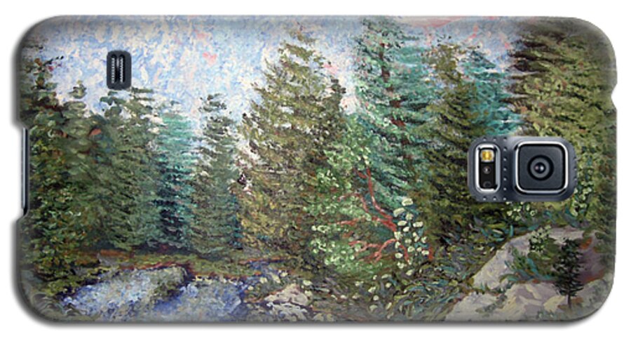 Bogriver Galaxy S5 Case featuring the painting Bog River Morning by Denny Morreale