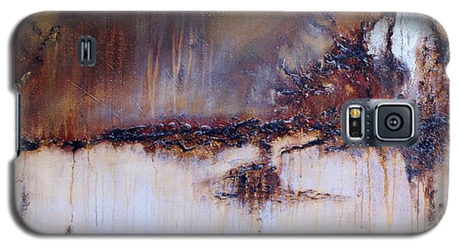 Abstract Galaxy S5 Case featuring the painting Boundary Waters by Theresa Marie Johnson