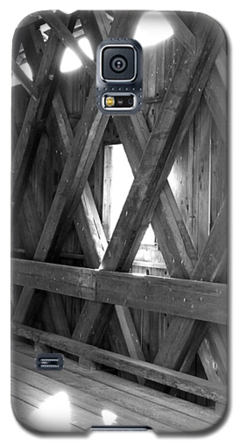 Covered Bridge Galaxy S5 Case featuring the photograph Bridge Glow by Greg Fortier