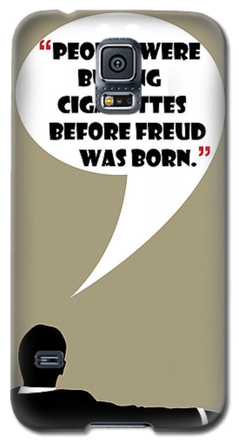 Don Draper Galaxy S5 Case featuring the painting Buying Cigarettes - Mad Men Poster Don Draper Quote by Beautify My Walls