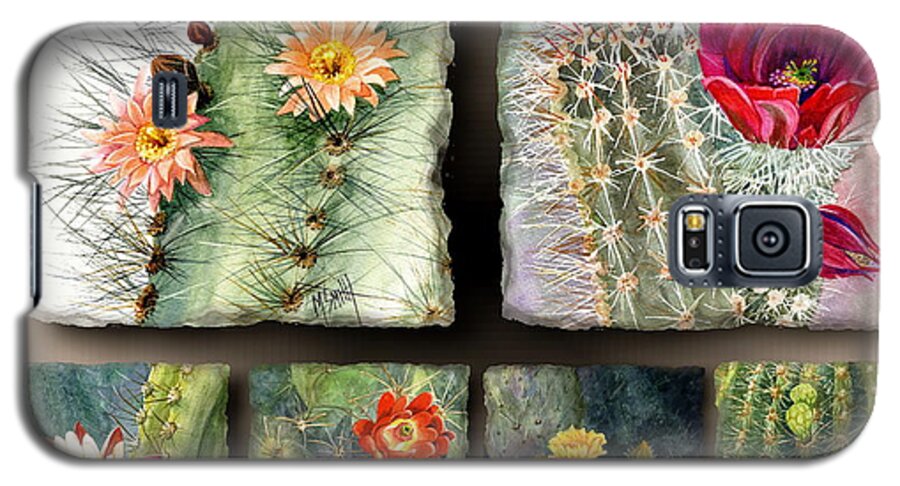Cactus Galaxy S5 Case featuring the painting Cactus Collage 10 by Marilyn Smith