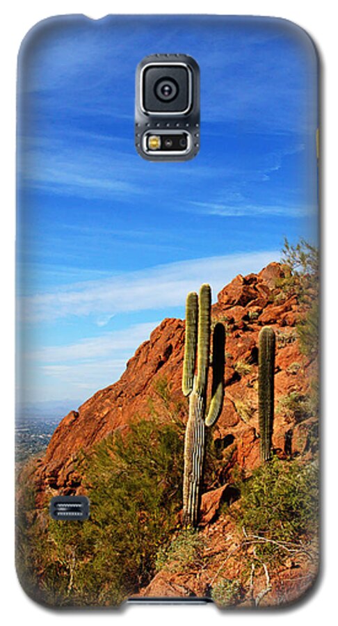  Galaxy S5 Case featuring the photograph Cactus on Camelback 14x17 by Daniel Woodrum