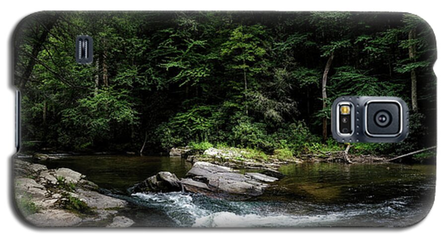 Forest Galaxy S5 Case featuring the photograph Calming Rapids by Dianna Lynn Walker