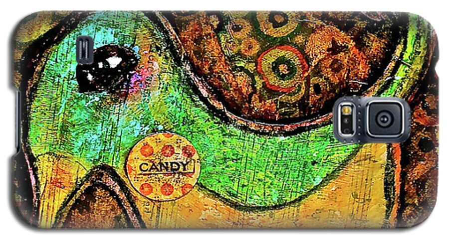 Bird Galaxy S5 Case featuring the mixed media Candy Bird by Bellesouth Studio