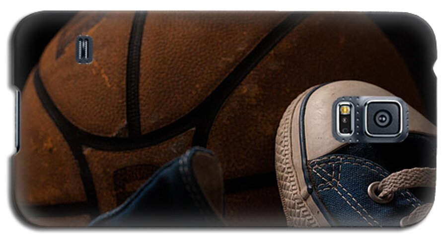 Shoes Galaxy S5 Case featuring the photograph Canvas Shoes and Basketball by Eugene Campbell