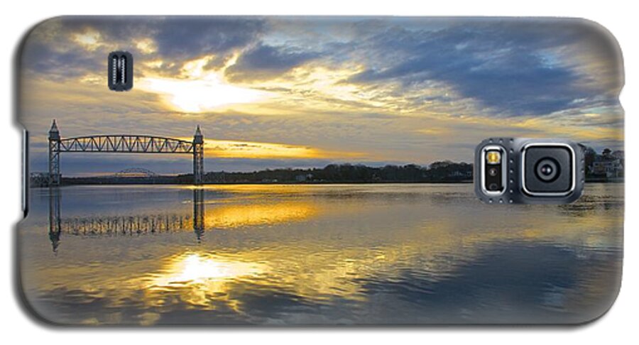 Train Bridge Galaxy S5 Case featuring the photograph Cape Cod Canal Sunrise by Amazing Jules