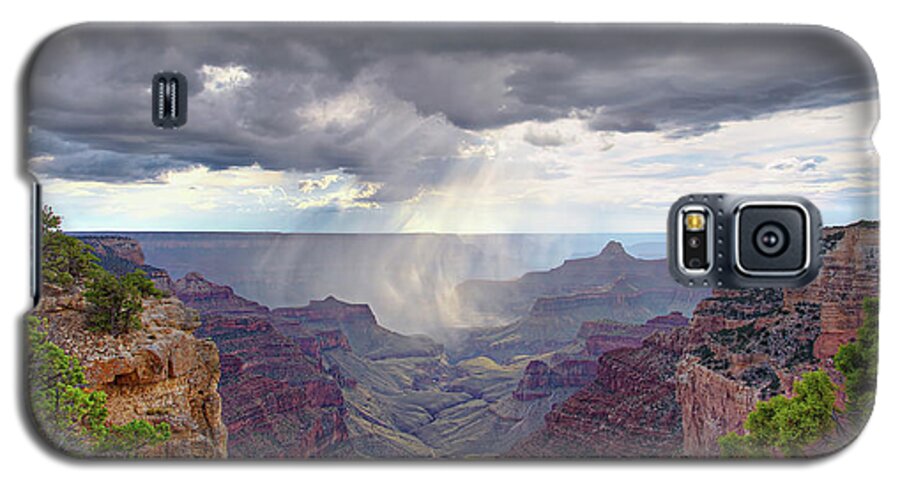 Grand Canyon Galaxy S5 Case featuring the photograph Cape Royal Squall by Peter Kennett