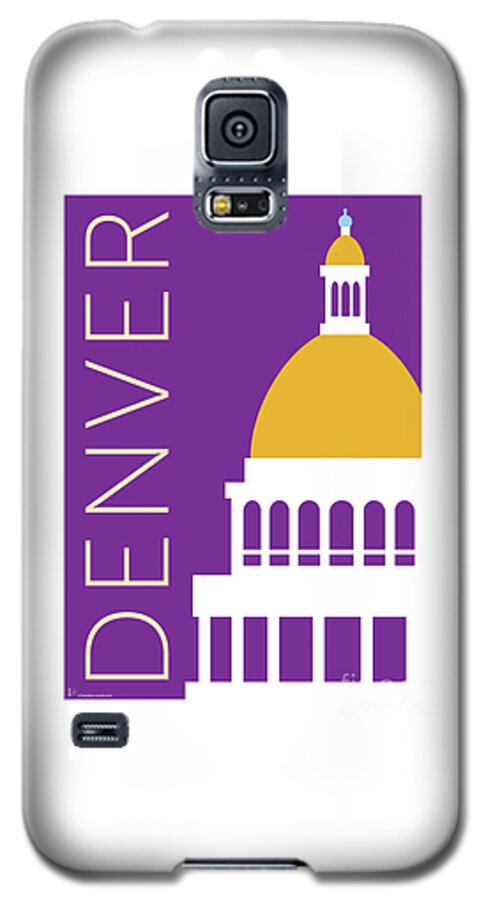 Denver Galaxy S5 Case featuring the digital art DENVER Capitol/Purple by Sam Brennan
