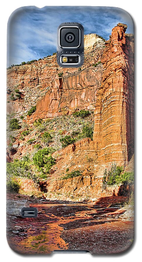 Cliff Galaxy S5 Case featuring the photograph Caprock Canyon Cliff by Adam Reinhart