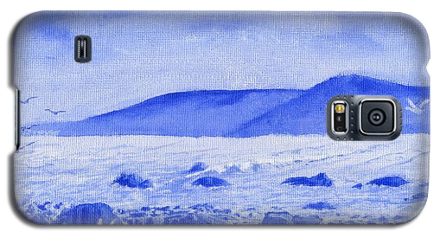 Cardigan Bay Galaxy S5 Case featuring the painting Cardigan Bay Blue Healing Sea by Edward McNaught-Davis