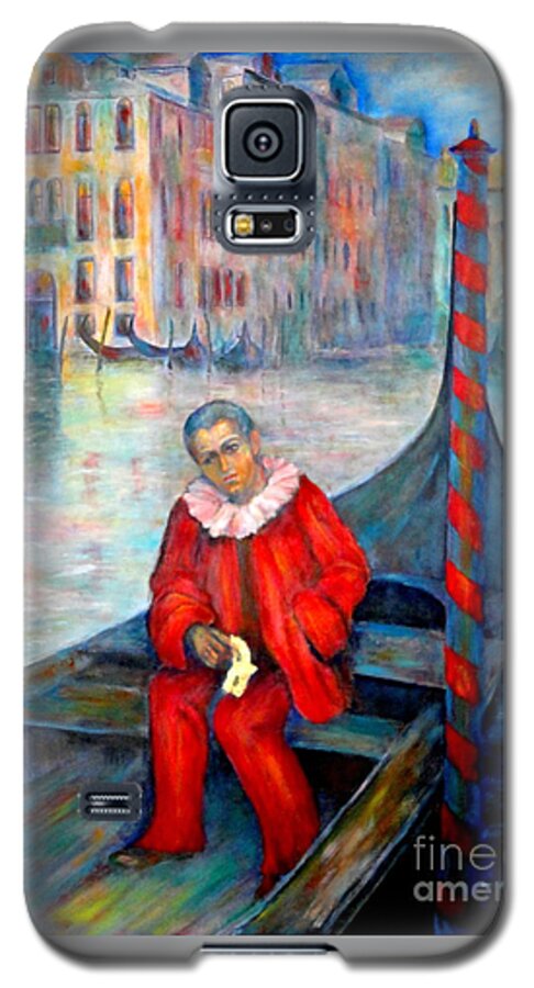 Harlekin Galaxy S5 Case featuring the painting Carnaval in Venice by Dagmar Helbig