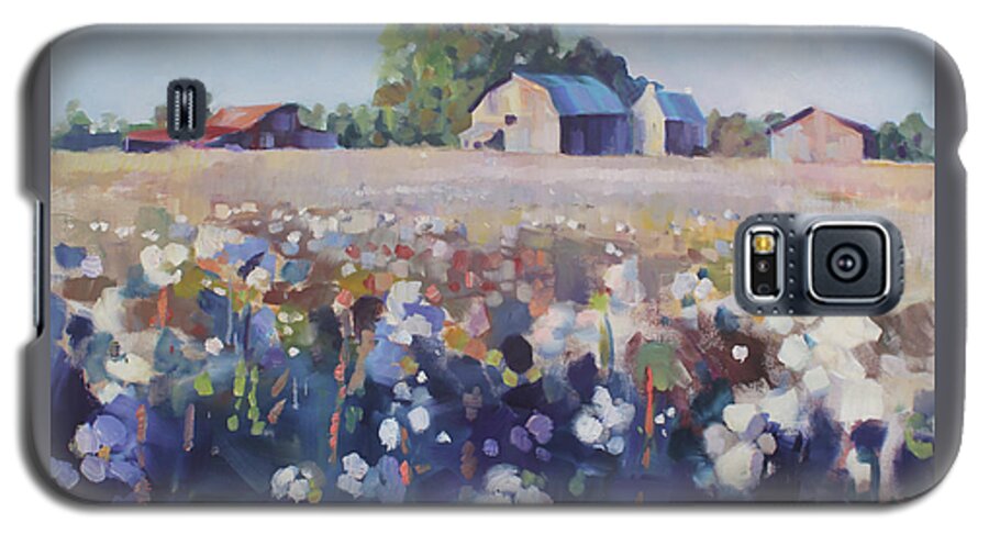 Cotton Galaxy S5 Case featuring the painting Carolina Cotton II by Susan Bradbury