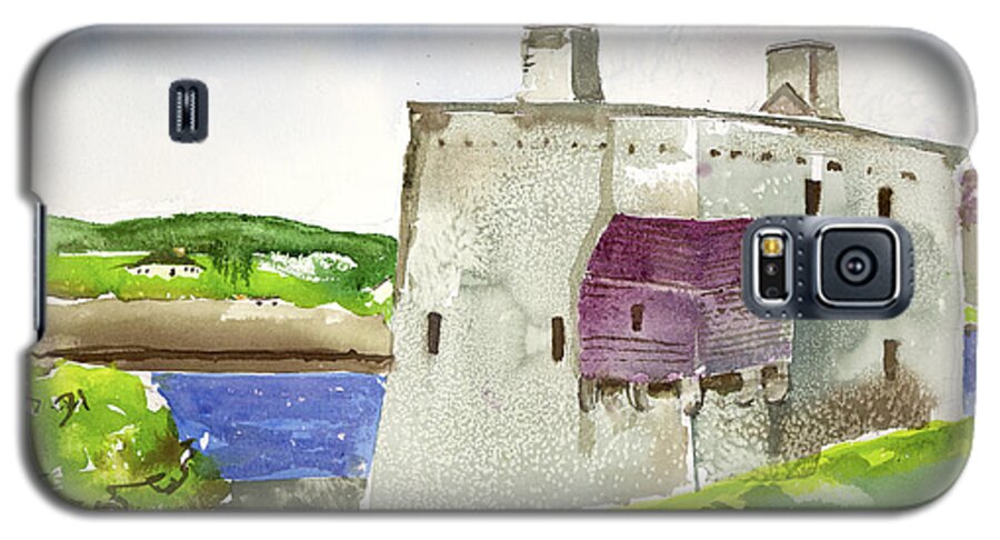  Galaxy S5 Case featuring the painting Castle From the Hill by Kathleen Barnes