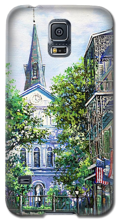 Louisiana Cathedral Galaxy S5 Case featuring the painting Cathedral at Orleans by Dianne Parks