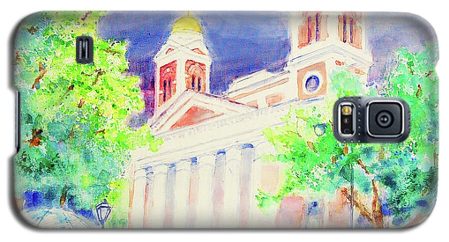 Cathedral Galaxy S5 Case featuring the painting Cathedral of the Immaculate Conception by Jerry Fair