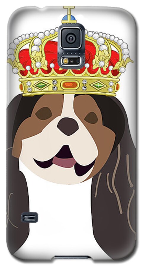 Dog Galaxy S5 Case featuring the digital art Cavalier King Charles by Caroline Elgin