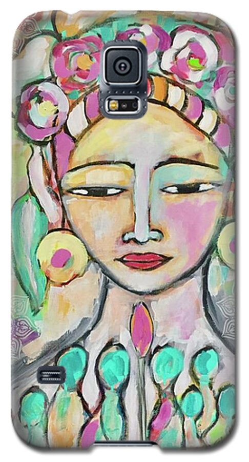 Frida Kahlo Galaxy S5 Case featuring the mixed media Celebrating Frida by Corina Stupu Thomas