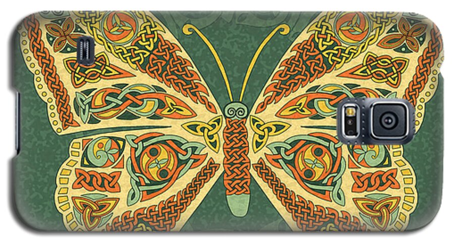 Artoffoxvox Galaxy S5 Case featuring the mixed media Celtic Butterfly by Kristen Fox