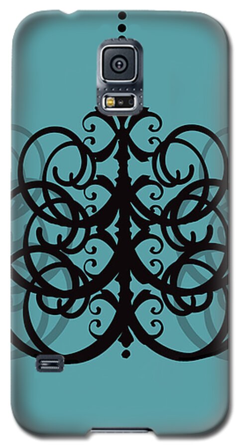 Chandelier Galaxy S5 Case featuring the photograph Chandelier Delight 2- Blue Background by KayeCee Spain