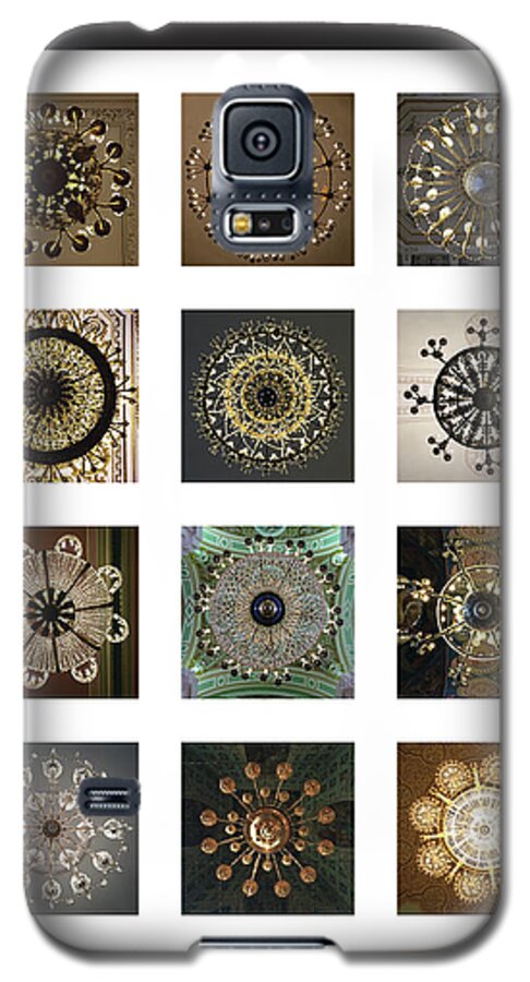 Chandelier Galaxy S5 Case featuring the photograph Collection Poster Chandeliers from Russia by Annette Hadley