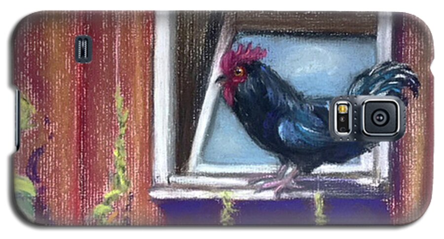 Chicken Galaxy S5 Case featuring the painting Chanticleer by Susan Sarabasha