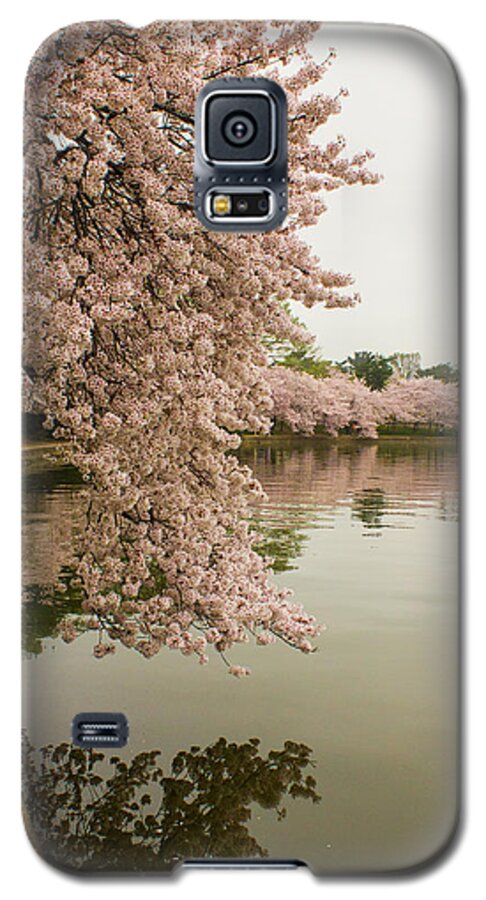 Tidal Basin Galaxy S5 Case featuring the photograph Cherry Blossoms Along the Tidal Basin 8x10 by Leah Palmer