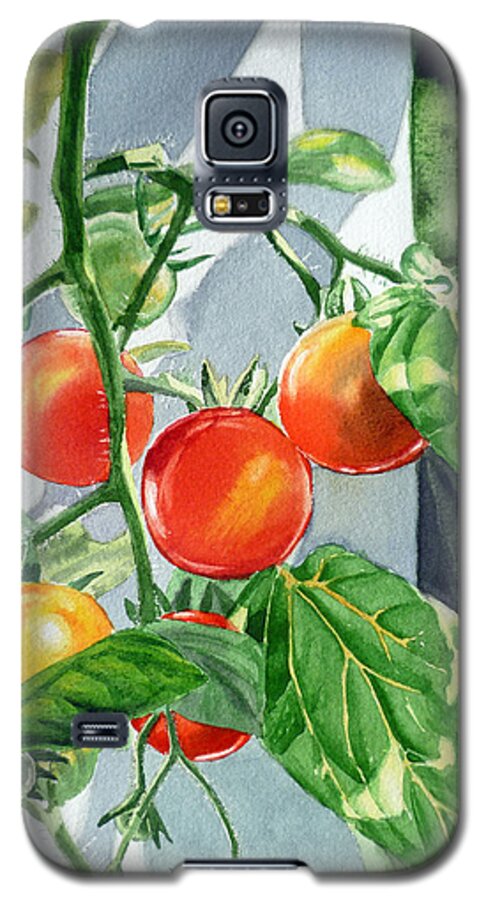 Tomato Galaxy S5 Case featuring the painting Cherry Tomatoes by Irina Sztukowski
