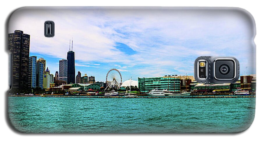 Chicago Galaxy S5 Case featuring the photograph Chicago Blue by D Justin Johns