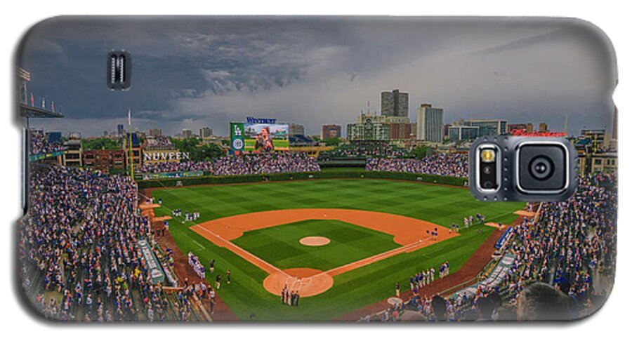 Chicago Cubs Galaxy S5 Case featuring the photograph Chicago Cubs Wrigley Field 4 8213 by David Haskett II