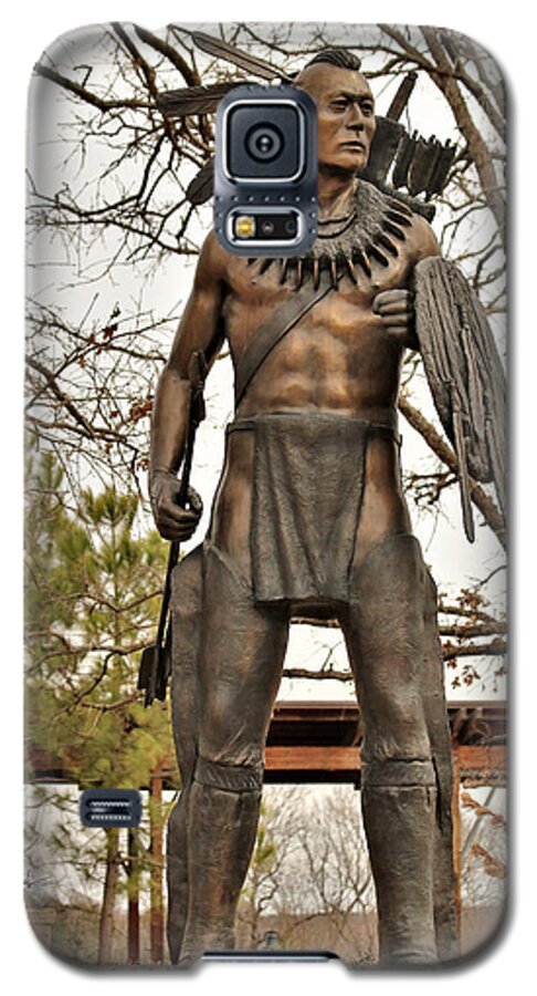 Statue Galaxy S5 Case featuring the photograph Chickasaw Warrior by Sheila Brown