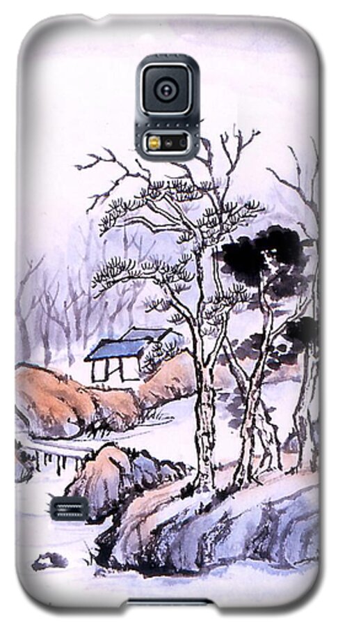 Landscape Galaxy S5 Case featuring the painting Chinese Landscape by Yolanda Koh