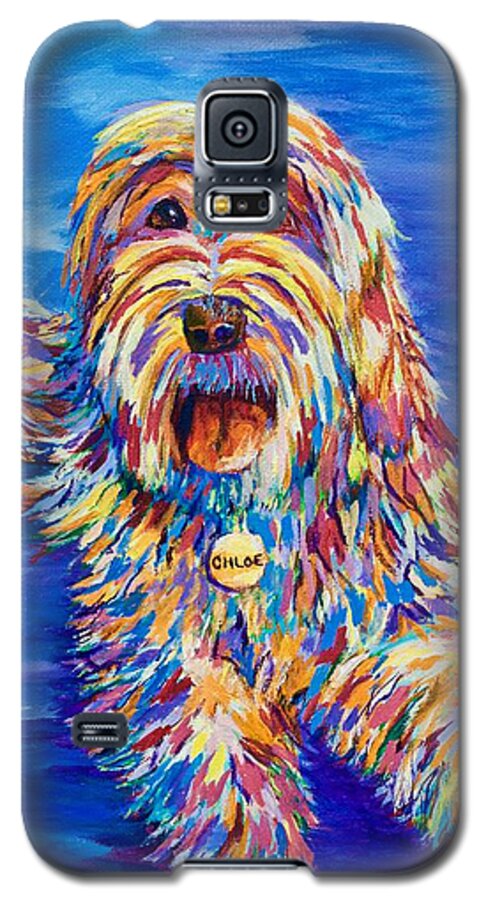 White Galaxy S5 Case featuring the painting Chloe by AnnaJo Vahle