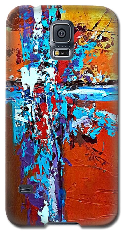 Abstract Art Galaxy S5 Case featuring the painting Choice by Mary Mirabal