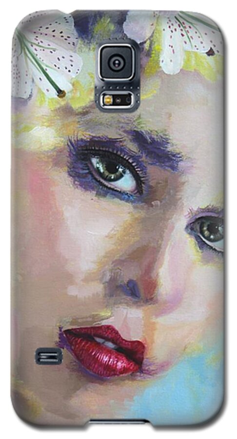 Portrait Galaxy S5 Case featuring the painting Chris by Richard Barone