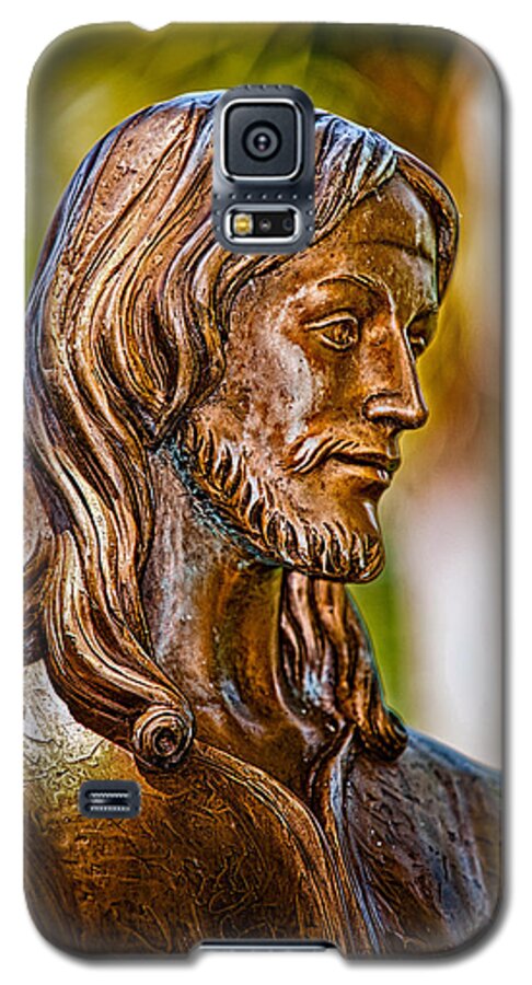 Statue Galaxy S5 Case featuring the photograph Christ in Bronze by Christopher Holmes
