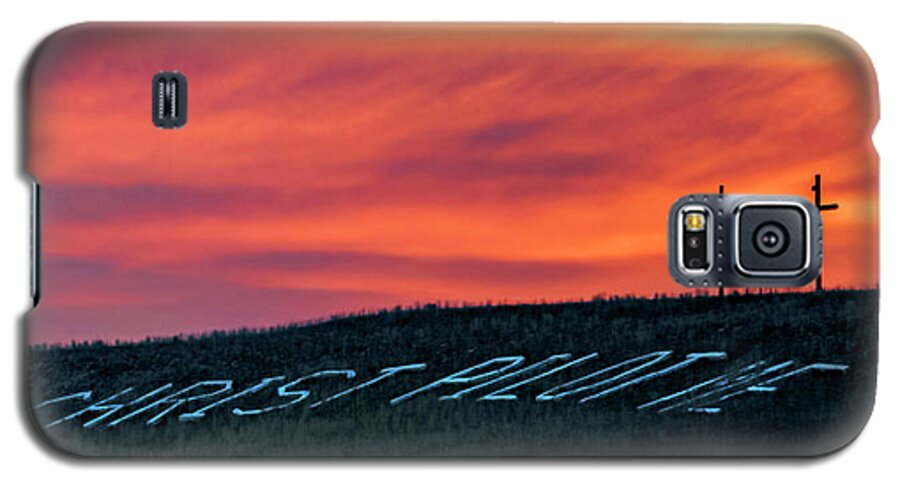 Kansas Galaxy S5 Case featuring the photograph Christ Pilot Me Hill by Rob Graham