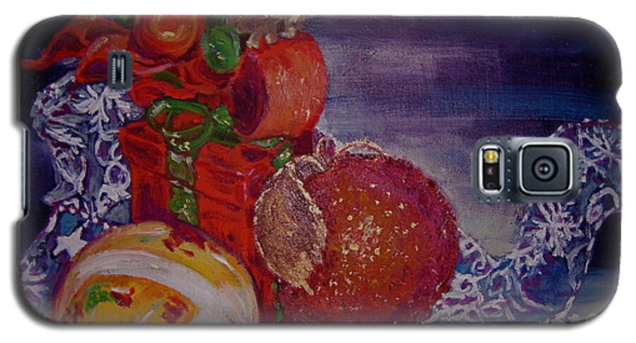 Still Life Galaxy S5 Case featuring the painting Christmas by Julie Todd-Cundiff